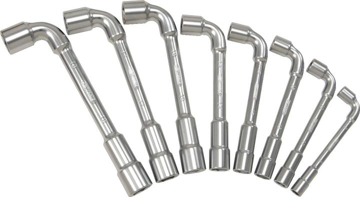 Image du produit KS Tools Jeu de clés à douilles doubles ULTIMATEplus, coudées à 90°, 9 pièces (19 mm, 11 mm, 17 mm, 9 mm, 15 mm, 13 mm, 12 mm, 10 mm, 8 mm, 16 mm, 14 mm, 18 mm)