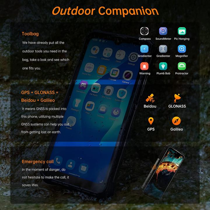 Actual product image Oukitel WP15 (128 GB, Classic Black, 6.50", Hybrid Dual SIM, 5G)