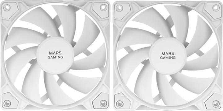 Produktbild Mars Gaming Lot De 2 Ventilateurs Boitier Mf-Prox2 - 12cm (Blanc) (120 mm, 2 x)