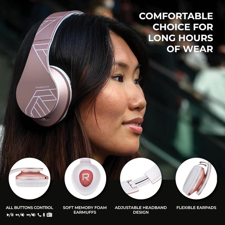 Actual product image PowerLocus Wireless Headphones P2 (rose gold) (20 h, Wireless)