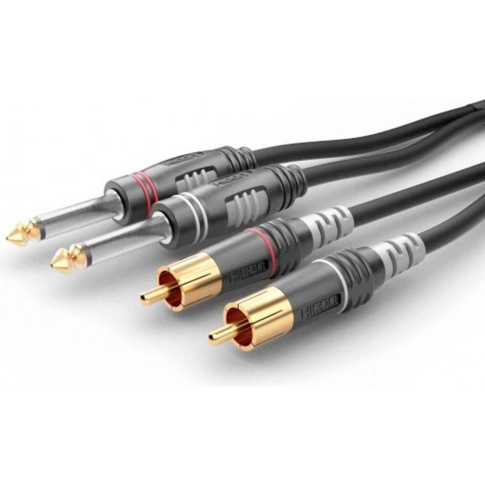 Thumbnail - Hicon Audio Anschlusskabel (1.50 m, Cinch, 6.3mm Klinke (Jack)), Audio Kabel