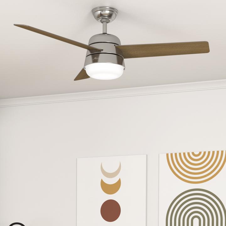 Produktbild Hunter Fans Deckenventilator Finley L Nickel mit Licht & Fernbedienung (43 dB)