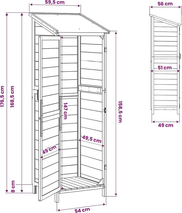 Produktbild vidaXL Garten Shed
