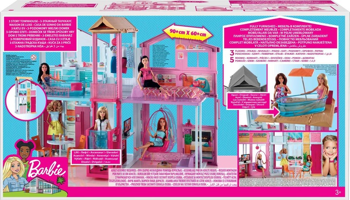 Actual product image Barbie 3 storey town house
