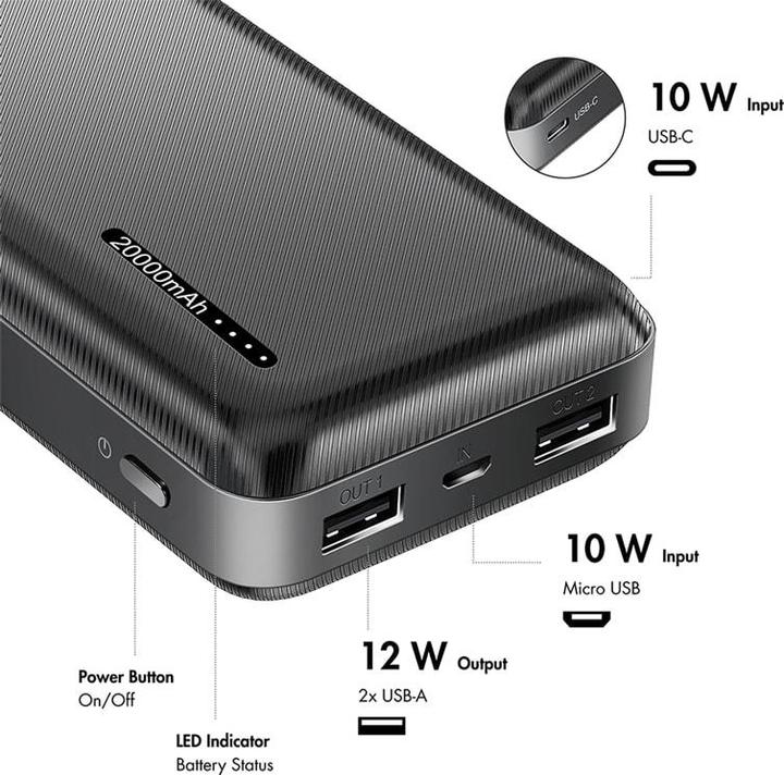 Produktbild LogiLink PA0323 (20000 mAh, 12 W, 74 Wh)