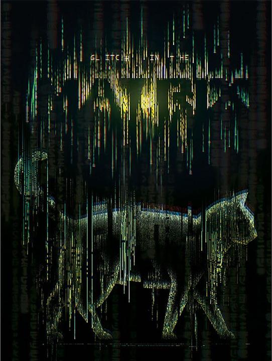 Produktbild The Matrix Leinwanddruck Cat Glitch (40 x 30 cm)