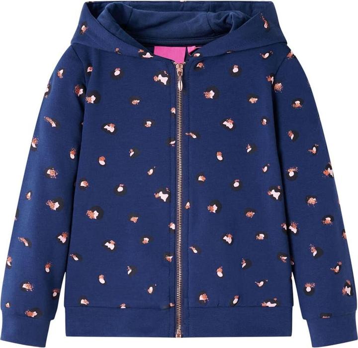 Produktbild VidaXL Kinder-Kapuzenpullover Marineblau 116,Material: 95 (116)