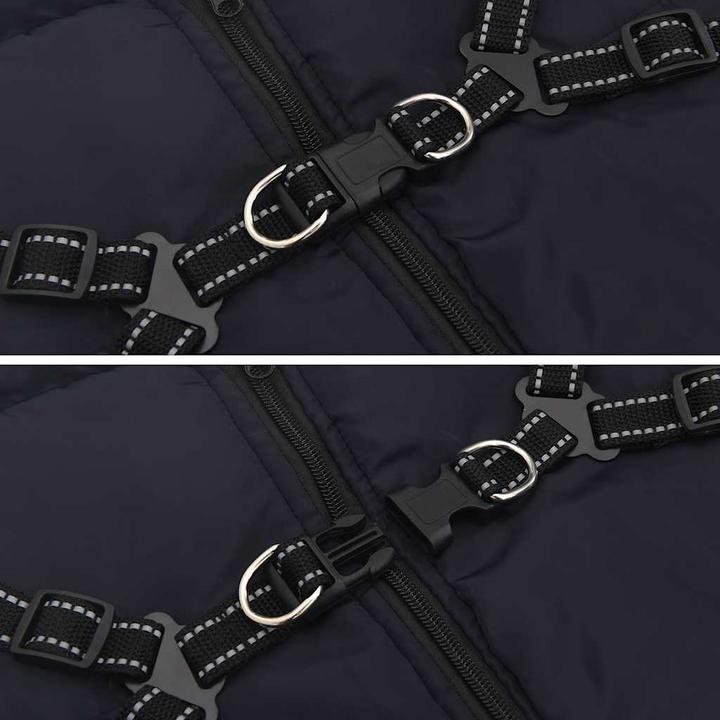 Actual product image vidaXL Dog coat with harness Waterproof (44, Dog coat)