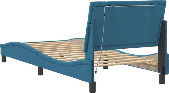 Produktbild vidaXL Bettgestell mit LED Polsterbett Bett Doppelbett Rosa 200x200cm Samt (200 x 200 cm)