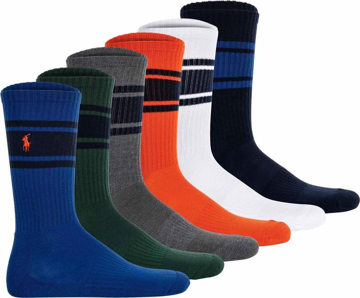 Produktbild Ralph Lauren STRIPES-CREW-SOCK-6-PACK (6er Pack, One Size)