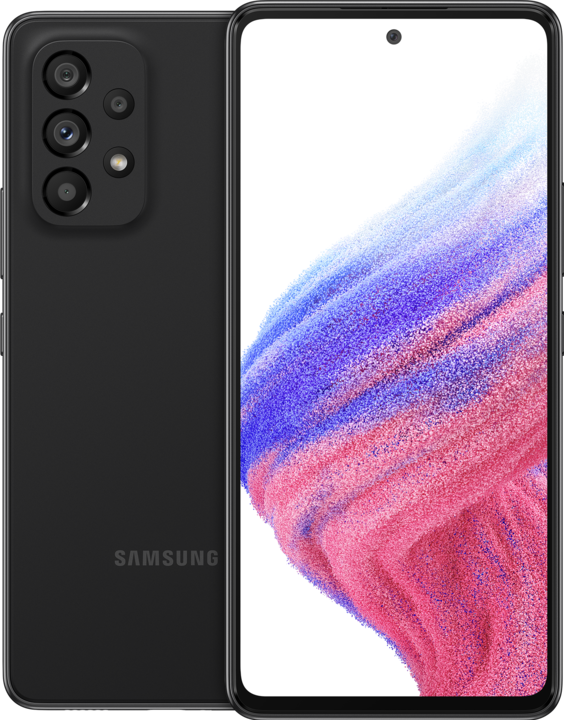 Samsung Galaxy A53 5G EU (128 GB, Awesome Black, 6.50", Dual SIM, 64 Mpx, 5G)