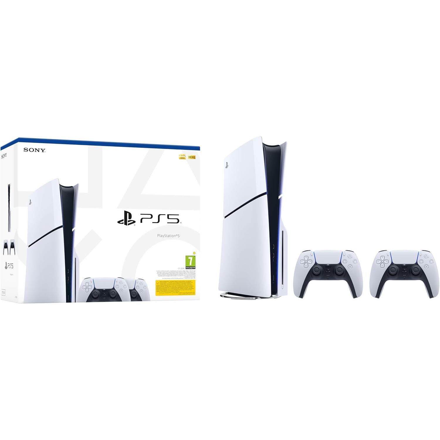 Sony Konsola Playstation 5 Digital D Dualsense White/EMAE, Spielkonsole, Weiss, Schwarz