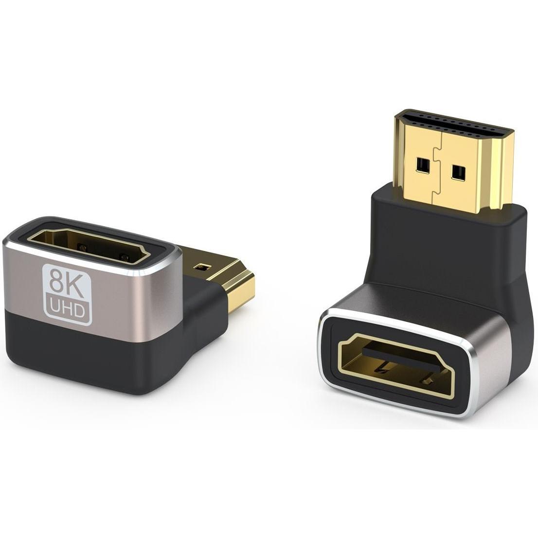 PremiumCord Adattamento spojka 8K HDMI A - HDMI A, F/M, zahnutá do pravého úhlu 90° (HDMI), Adattatore dati + video