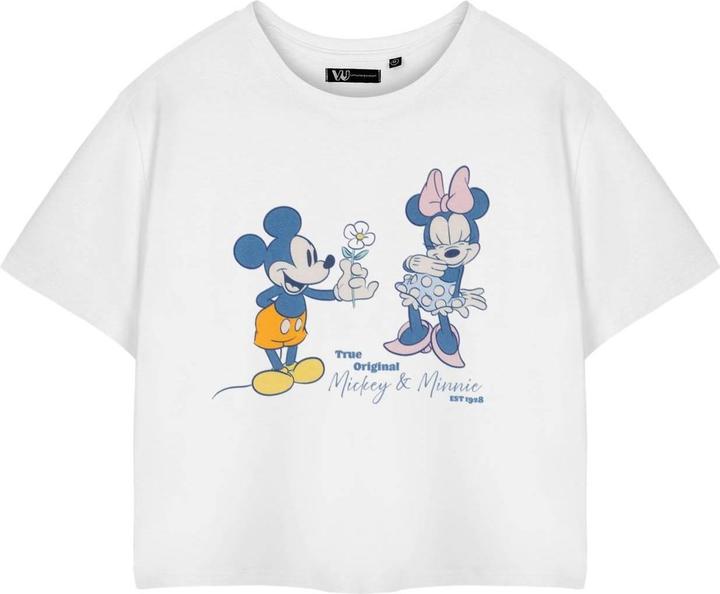 Actual product image Disney Womens/Ladies True Original Mickey & Minnie Mouse Short-Sleeved Crop T-Shirt (S)