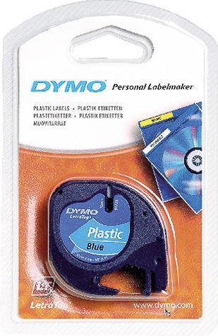 Actual product image Dymo Plastic ribbon black on blue (1.20 cm, Blue)