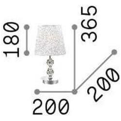 Thumbnail - Ideal lux, Tischlampe, LE ROY Tischleuchte E27 ⌀200mm Chrom 073439 (E27)