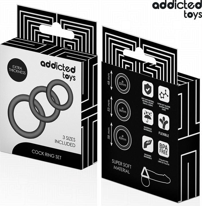 Actual product image Addicted toys - Set Silikonringe Modell 1 (5.80 cm)