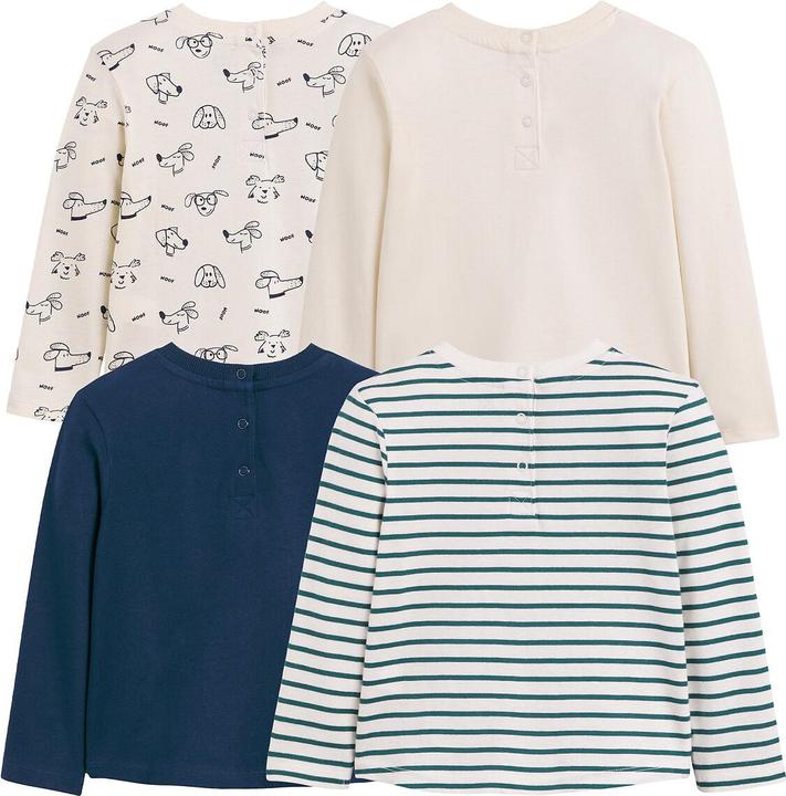 Image du produit La Redoute Collections Lot de 4 t-shirts à manches longues (86)