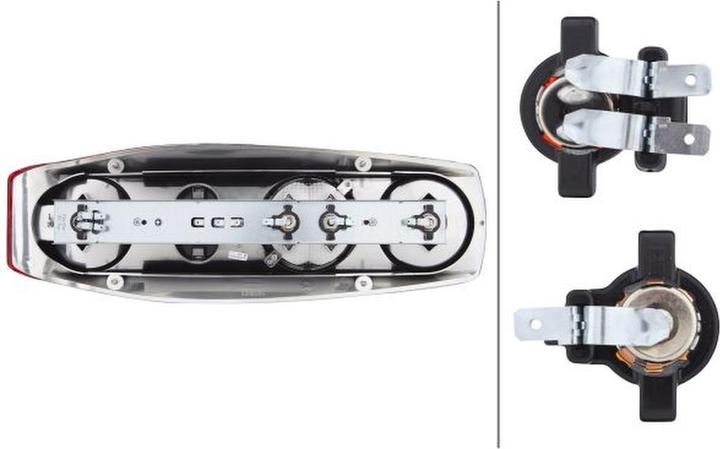 Image du produit Hella 10 Feux arrière droit Technologie d'éclairage à incandescence pour remorque pour HYMER KNAUS