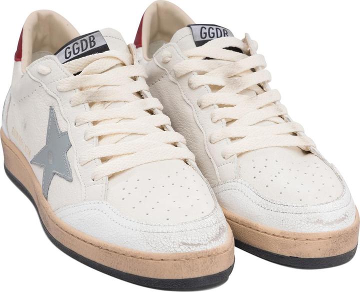 Immagine prodotto Golden Goose ball star sneakers in leather and suede color white / silver / red (41)