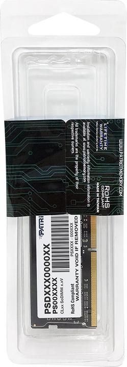 Produktbild Patriot SO-DIMM DDR4 8GB 2666MHz (1 x 8GB, 2666 MHz, DDR4-RAM, SO-DIMM)