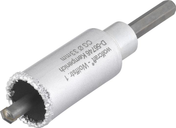 Produktbild wolfcraft wolfcraft 1 Bohrkrone HM m. Schaft u. Bohrer ø33mm (33 Millimeter)