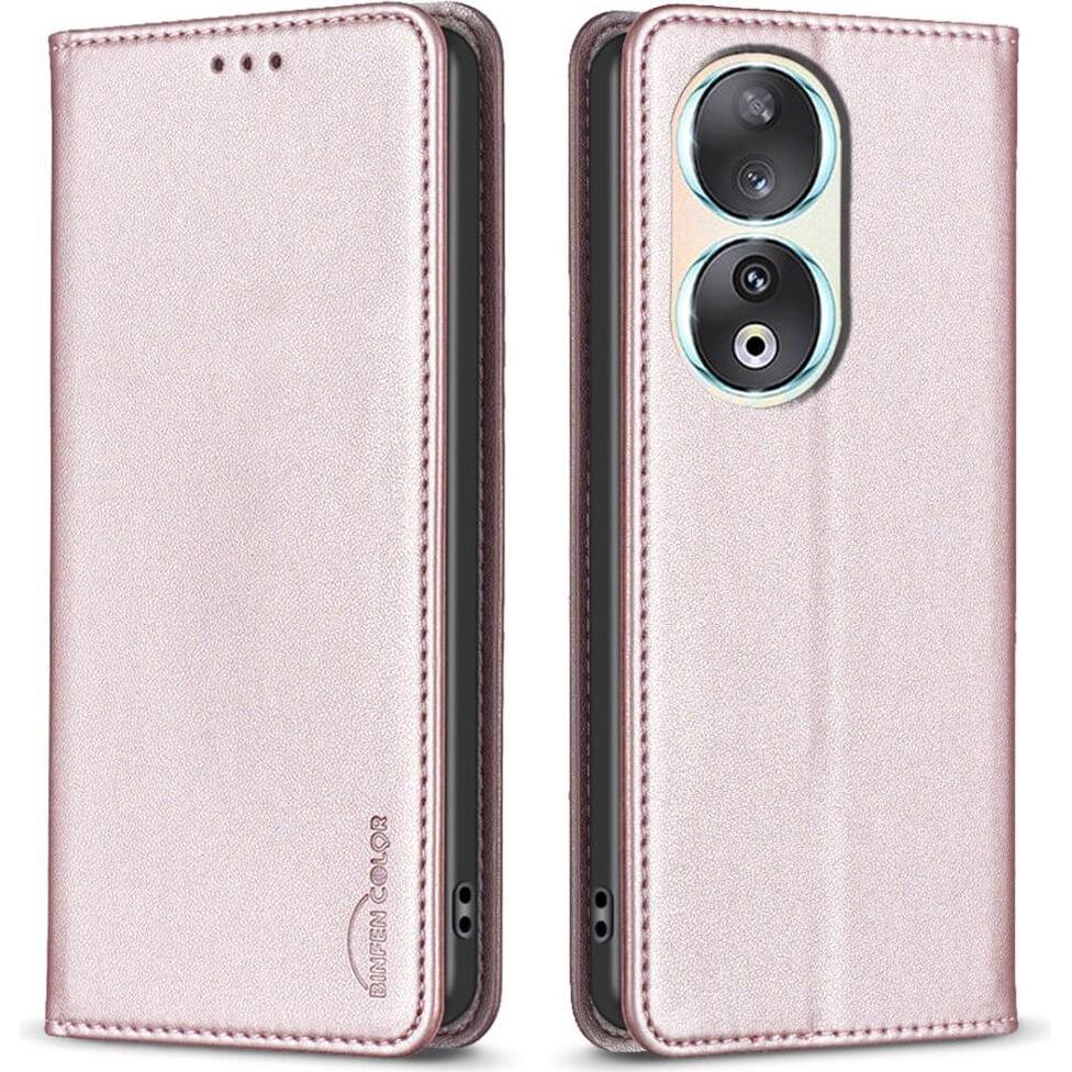 Binfen Color Honor 90 - BINFEN Flip Case Hülle rosa (Honor 90), Smartphone Hülle, Rosa