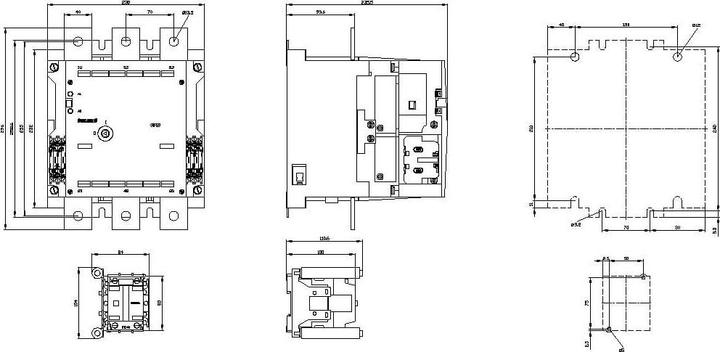 Produktbild Siemens Leistungsschütz 450kW 3S 110-120VAC 820A 3TF6933-8QG7