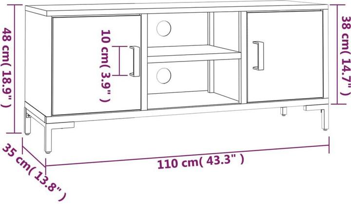 Image du produit vidaXL Nevaeh (110 x 35 x 48 cm)