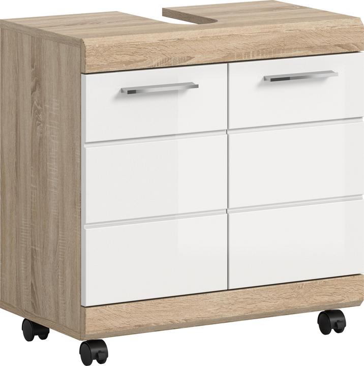 Schwarz, Silber, Sonoma Eiche hell, Weiss Hochglanz