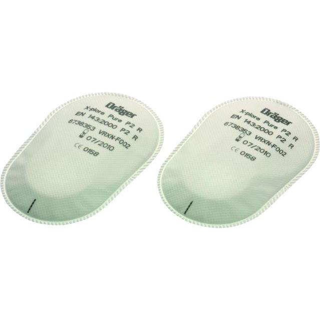 Dräger, Atemschutzmaske, Partikelfilter Bajonett X-plore Pure P2 R (Pack mit 2 St) (P2 R, 10 x)