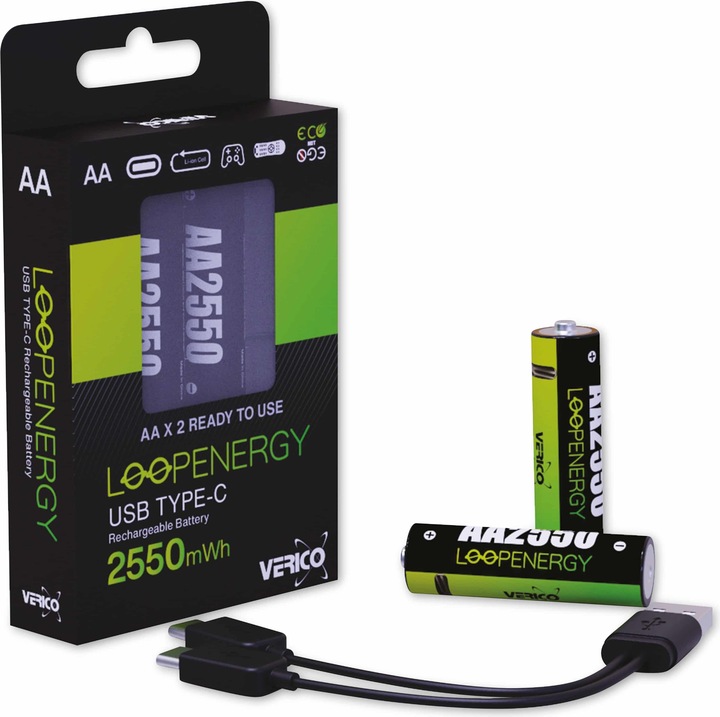 Actual product image Verico LoopEnergy (2 pcs., AA, 1700 mAh)