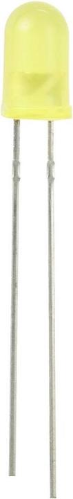 Actual product image Tru Components LED wired Yellow Round Diffuse 420 mcd 30 ° 20 mA 1.8 V, 2.4 V