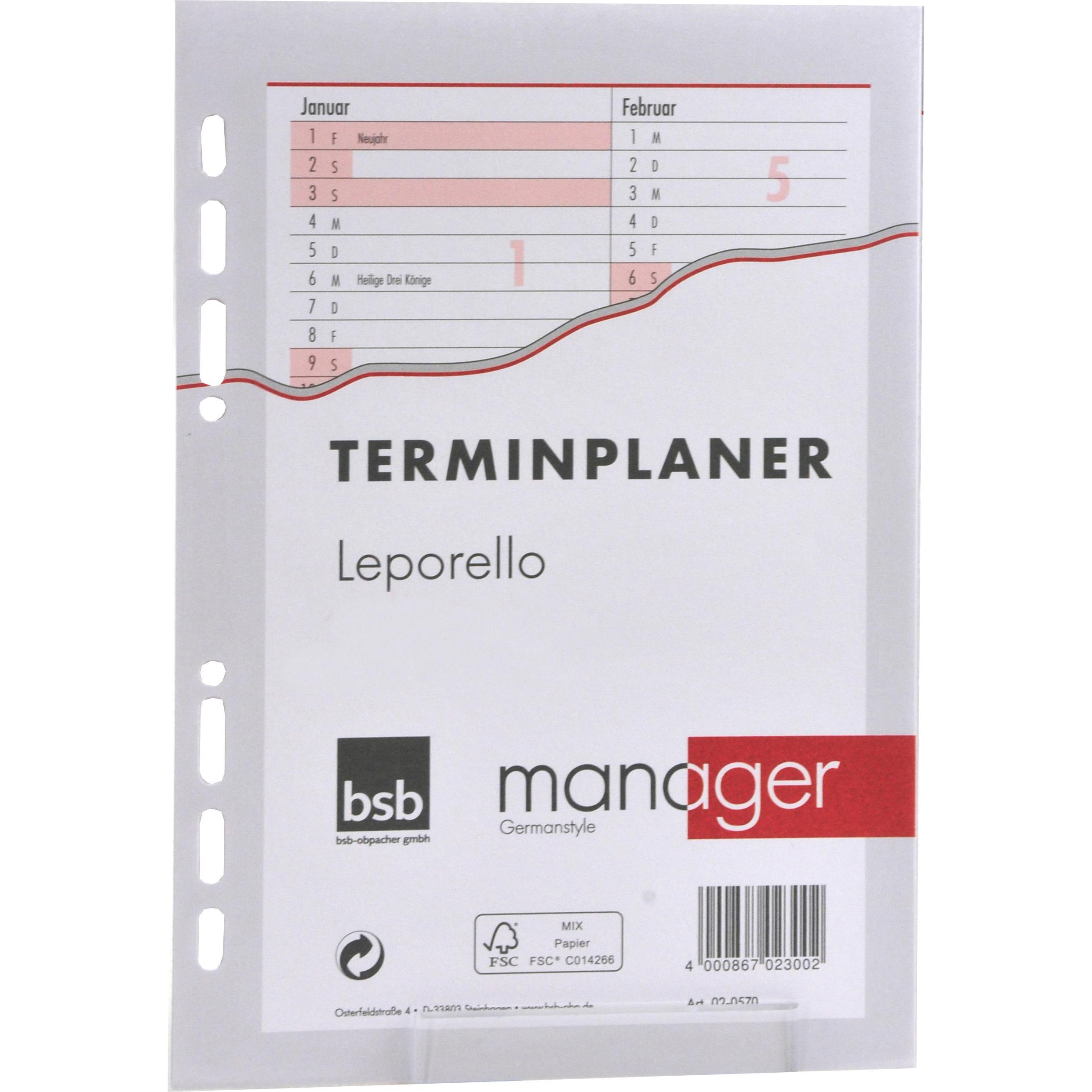 BSB-Obpacher, Kalender, Faltkalender A5 Jahresübersicht (A5)