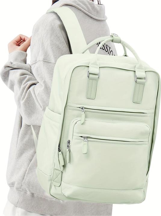 Image du produit Only-Bags.Store Sac à dos pour ordinateur portable de couleur unie, sac d'école simple de style preppy, sport de