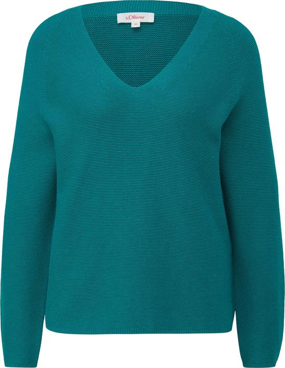 Produktbild s.Oliver Strickpullover Pullover mit V-Ausschnitt (42)