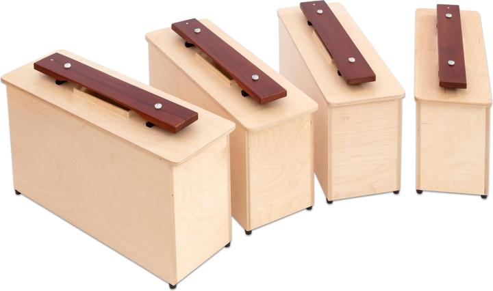Actual product image Betzold Musik Economy set with 4 double bass sound blocks (c1, d1, e1, f1) (Set)
