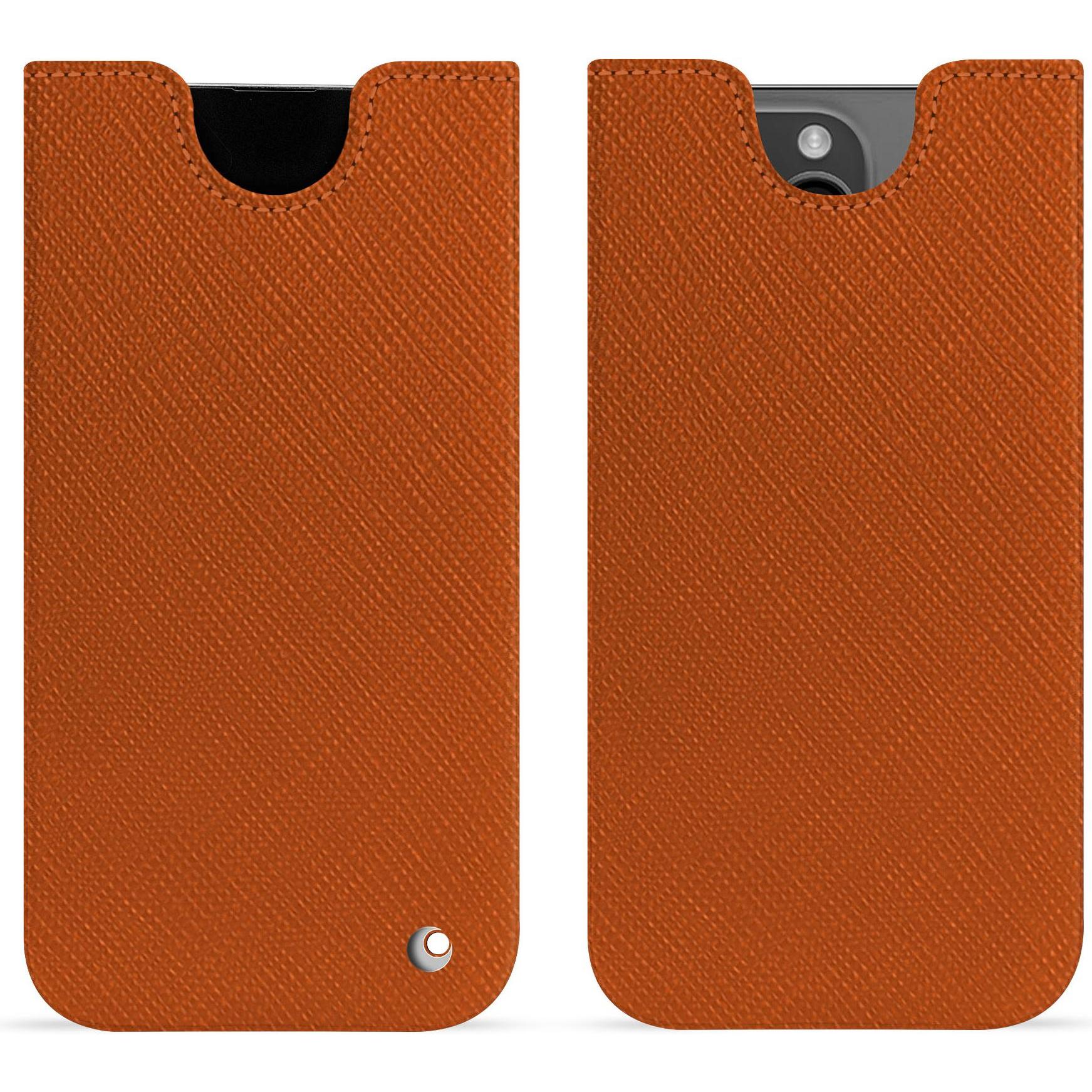 Noreve Lederschutzhülle (Apple iPhone 15 Pro Max), Smartphone Hülle, Orange