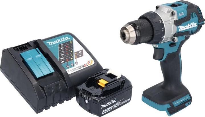 Produktbild Makita DDF 489 RM1 Akku Bohrschrauber 18 V 73 Nm Brushless + 1x Akku 4,0 Ah + Ladegerät (Akkubetrieb)