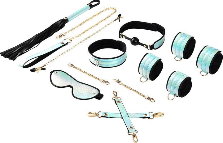 Liebe Seele Bondage Set 8-teilig Vivid Sky Blue Glossy