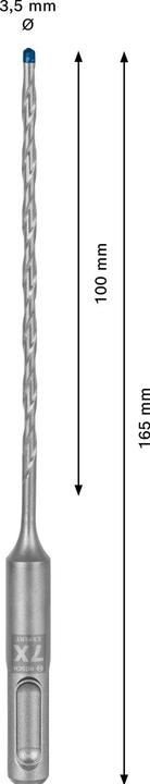 Actual product image Bosch Professional Zubehör Expert SDS plus-7X hammer drill, 3.5 x 100 x 165 mm (3.5 millimetres)