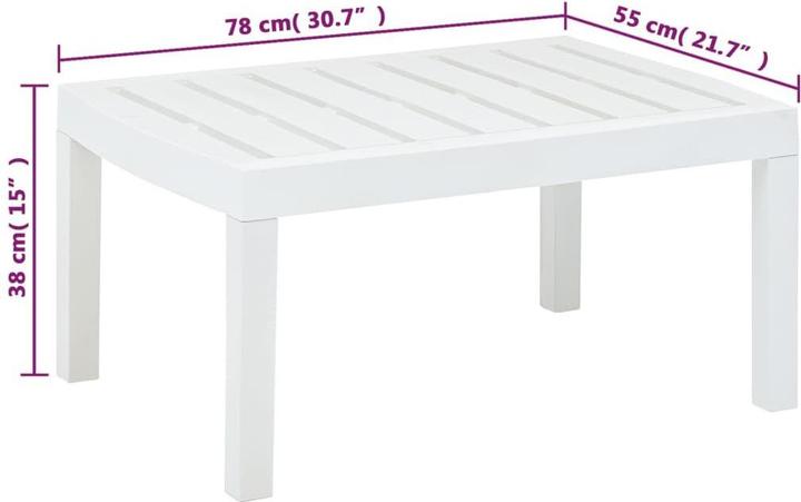 Produktbild vidaXL Gartentisch (78 x 55 x 38 cm)