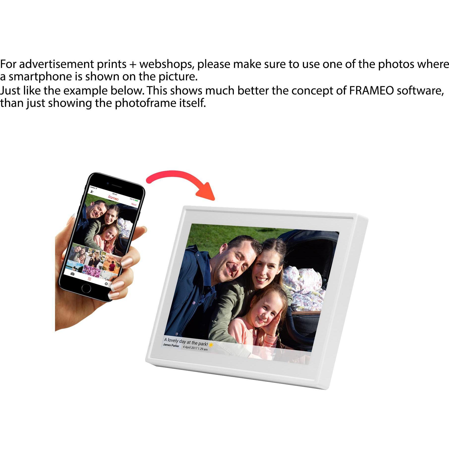 Denver Frameo PFF-710 (7", 1024 x 600 Pixel), Digitaler Bilderrahmen, Schwarz