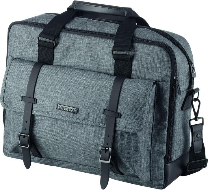 Lightpak sacoche pour ordinateur portable "TWYX", polyester, gris bandoulière amovible, poignée de (15.60", Universel)