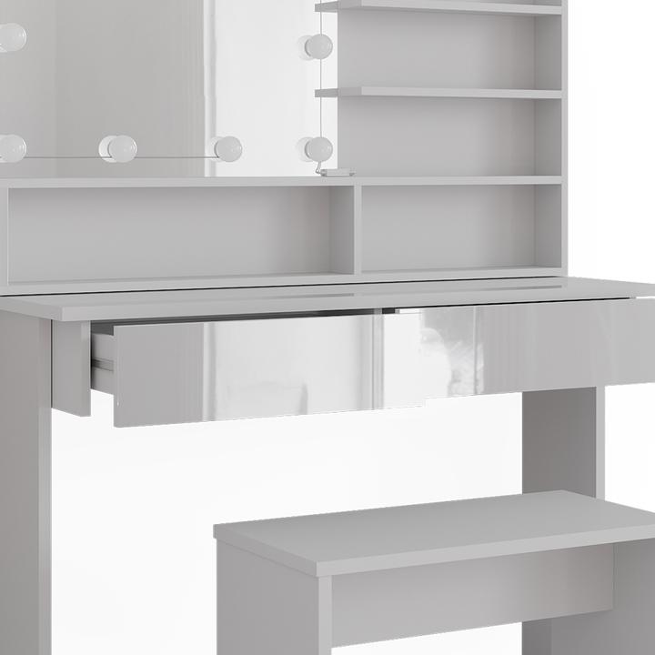 Produktbild Vicco Azur mit Hocker und Beleuchtung (120 x 40 x 83.5 cm)