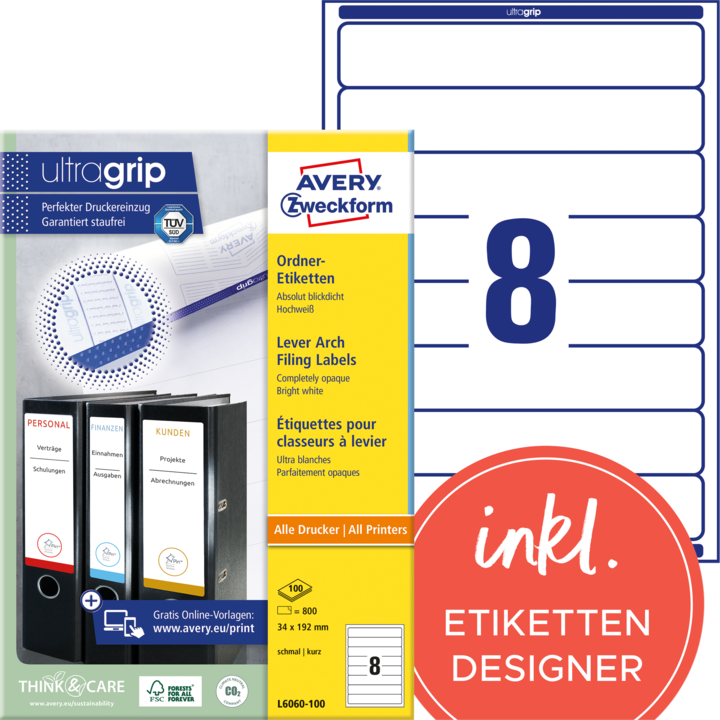Produktbild Avery Ordneretiketten