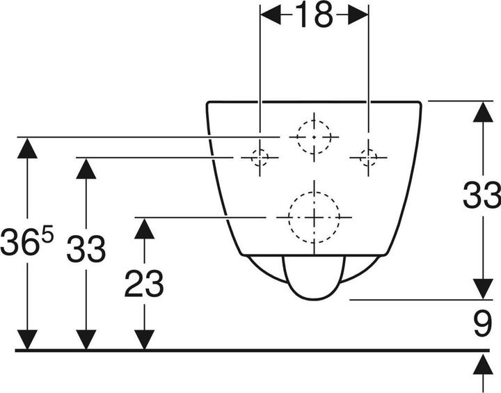 Actual product image Geberit Wall-hung toilet iCon low plunger without splashback white KeraTect special glaze without toilet
