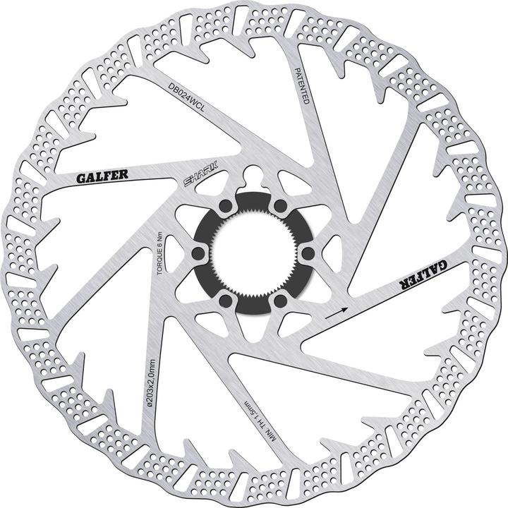 Actual product image Galfer Bike GALFER Disc Shark Ø 180mm x 2.0mm, Center Lock System (180 mm)