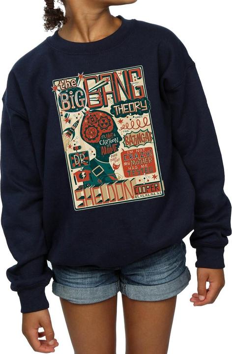 Produktbild Big Bang Theory Infographic Poster Sweatshirt Mädchen (128)