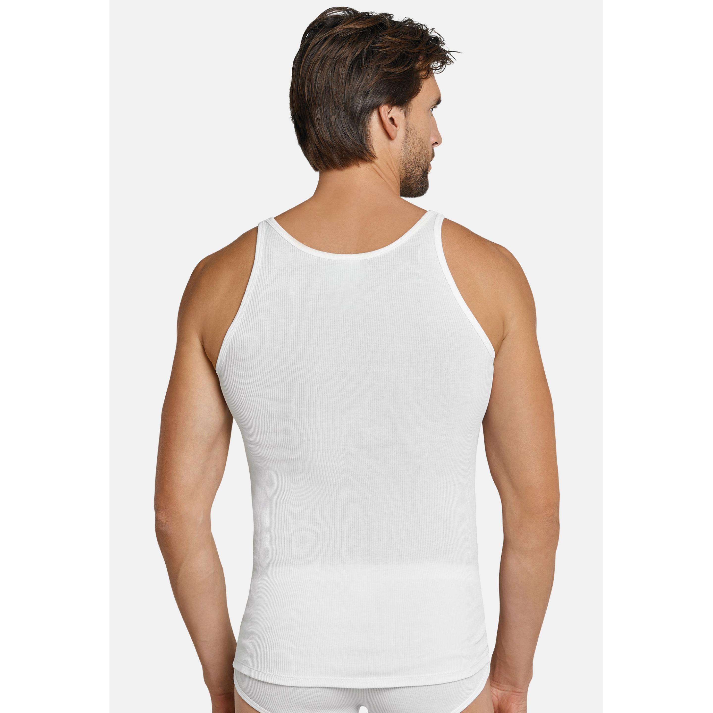 Thumbnail - Schiesser, Herren, Shirt, 4er Pack Original Classics Doppelripp Unterhemd, Weiss, (XL)